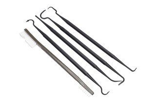 Pro-Shot 5-Piece Polymer Gun Pick Tool Kit features 4 non-marring polymer picks and a nylon brush